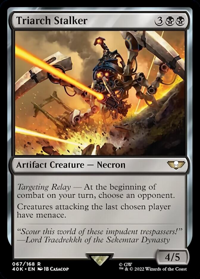 Triarch Stalker (Surge Foil) [Warhammer 40,000] MTG Single Magic: The Gathering | Red Claw Gaming