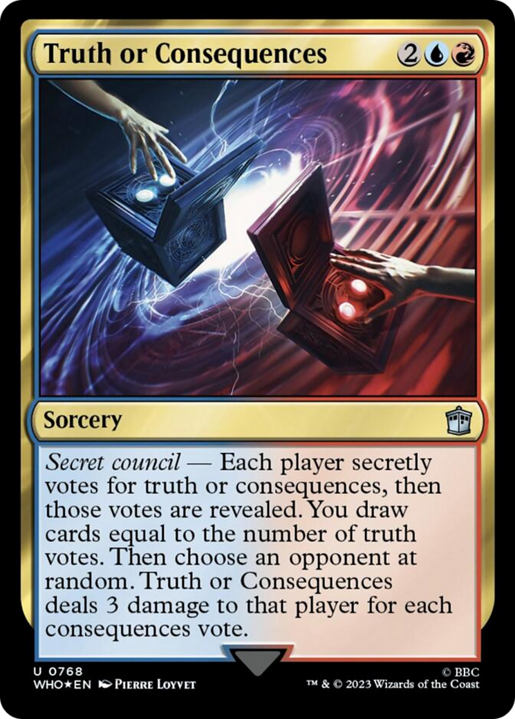 Truth or Consequences (Surge Foil) [Doctor Who] MTG Single Magic: The Gathering | Red Claw Gaming