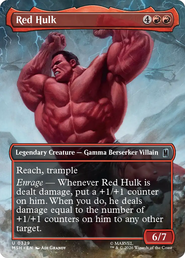 Red Hulk (Borderless) [Marvel Super Heroes] | Red Claw Gaming