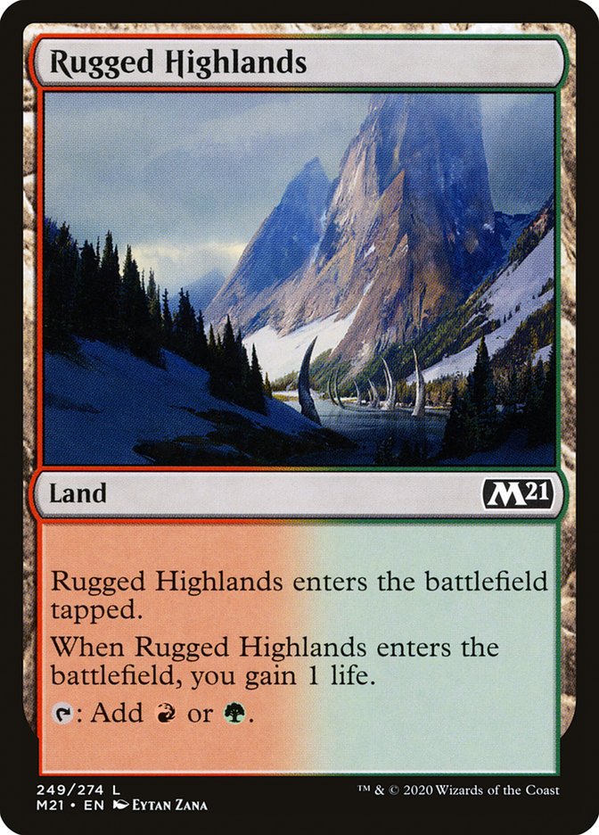 Rugged Highlands [Core Set 2021] MTG Single Magic: The Gathering | Red Claw Gaming