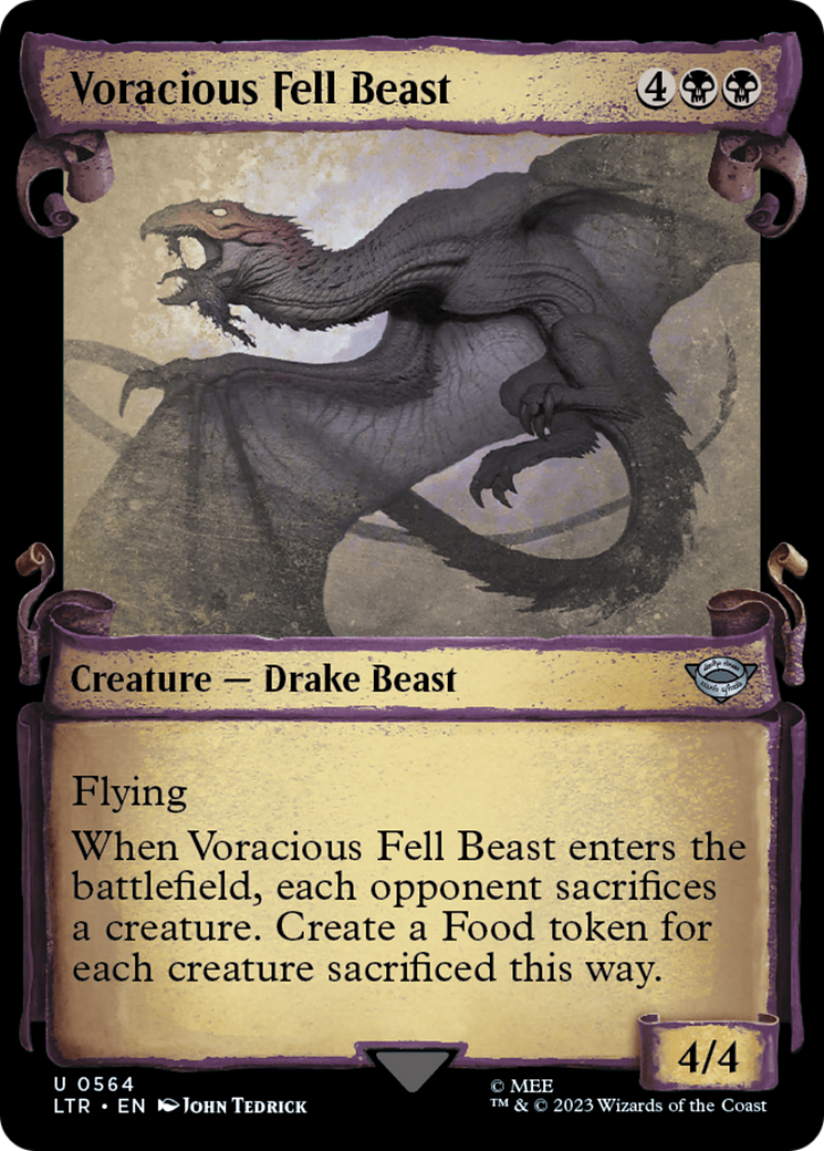 Voracious Fell Beast [The Lord of the Rings: Tales of Middle-Earth Showcase Scrolls] MTG Single Magic: The Gathering | Red Claw Gaming