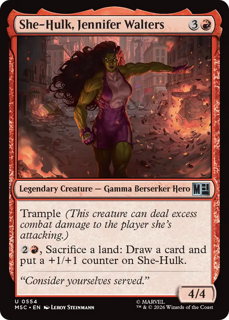 She-Hulk, Jennifer Walters [Marvel Super Heroes Commander] MTG Single Magic: The Gathering | Red Claw Gaming