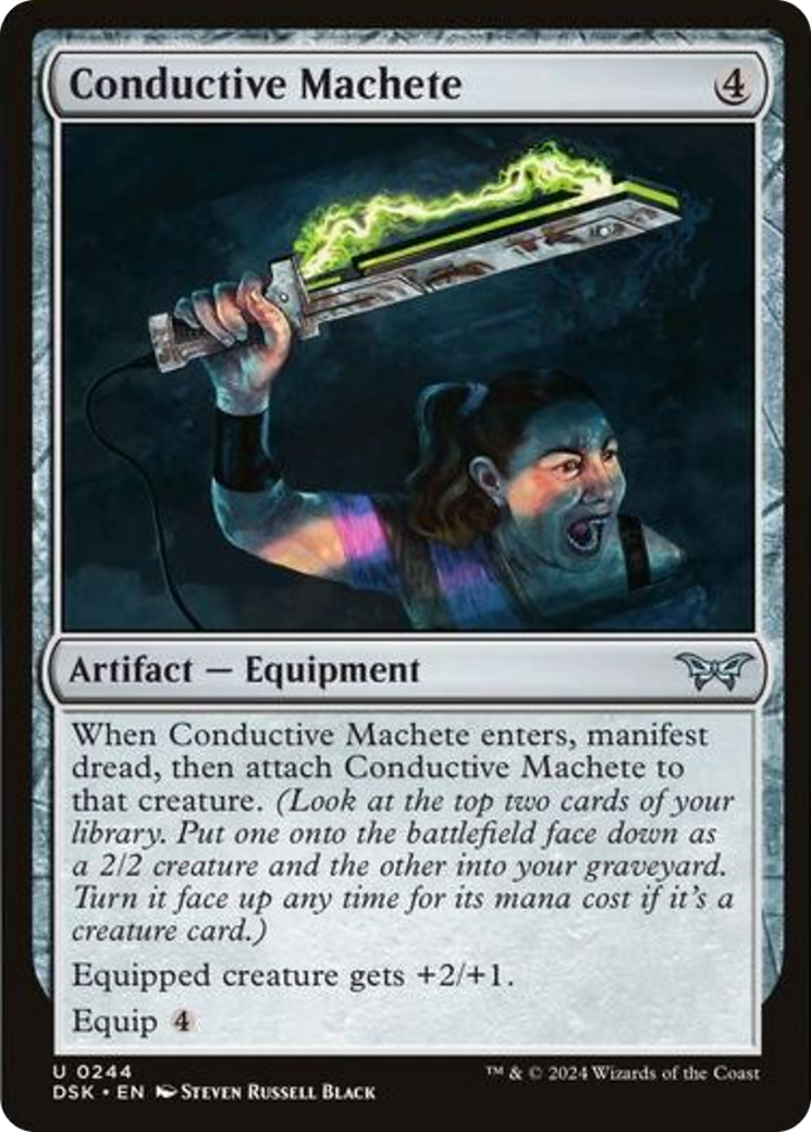 Conductive Machete [Duskmourn: House of Horror] MTG Single Magic: The Gathering | Red Claw Gaming