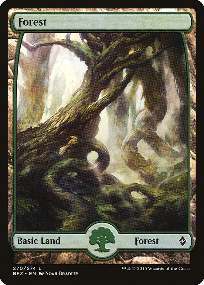 Forest (270) (Full Art) [Battle for Zendikar] MTG Single Magic: The Gathering | Red Claw Gaming
