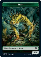 Beast (007) // Spider Double-Sided Token [Innistrad: Midnight Hunt Commander Tokens] MTG Single Magic: The Gathering | Red Claw Gaming