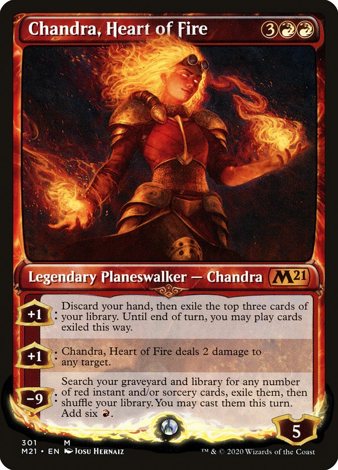 Chandra, Heart of Fire (Showcase) [Core Set 2021] MTG Single Magic: The Gathering | Red Claw Gaming