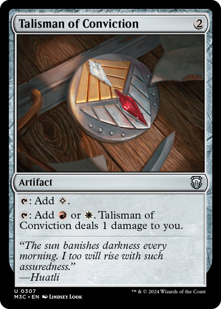 Talisman of Conviction (Ripple Foil) [Modern Horizons 3 Commander] MTG Single Magic: The Gathering | Red Claw Gaming