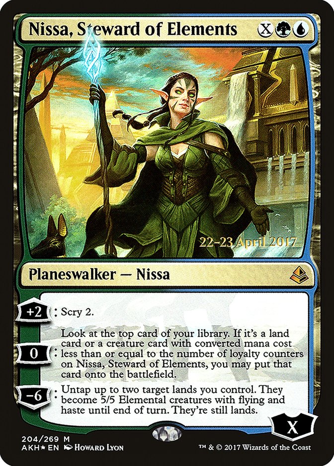 Nissa, Steward of Elements [Amonkhet Prerelease Promos] MTG Single Magic: The Gathering | Red Claw Gaming