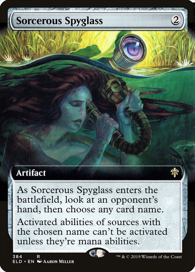 Sorcerous Spyglass (Extended Art) [Throne of Eldraine] MTG Single Magic: The Gathering | Red Claw Gaming