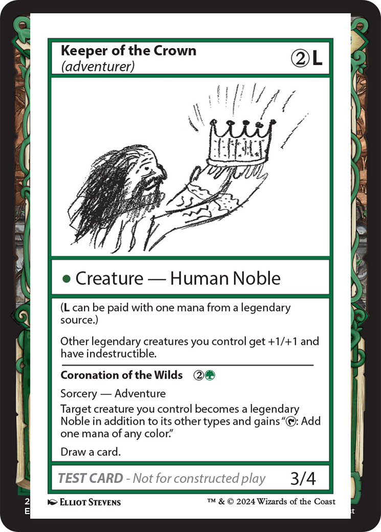 Keeper of the Crown (adventurer) [Mystery Booster 2 Playtest Cards] MTG Single Magic: The Gathering | Red Claw Gaming