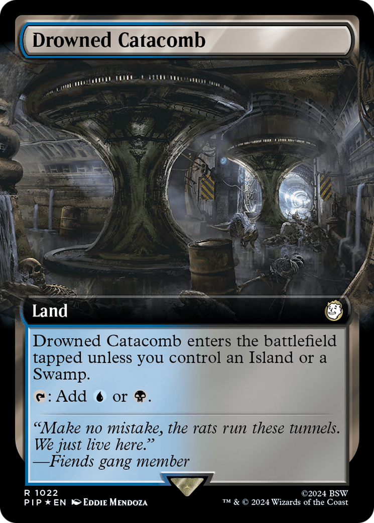 Drowned Catacomb (Extended Art) (Surge Foil) [Fallout] MTG Single Magic: The Gathering | Red Claw Gaming
