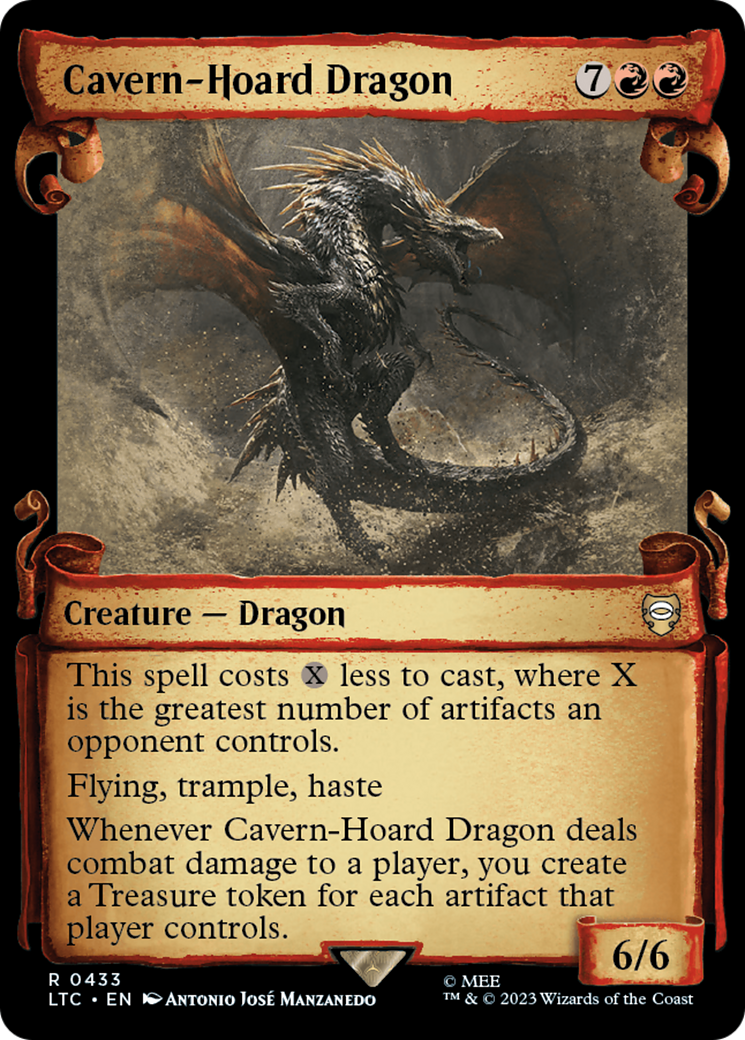 Cavern-Hoard Dragon [The Lord of the Rings: Tales of Middle-Earth Commander Showcase Scrolls] MTG Single Magic: The Gathering | Red Claw Gaming