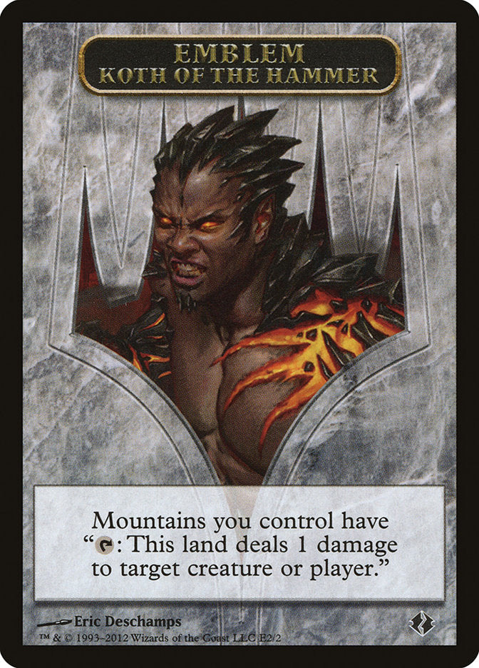 Koth of the Hammer Emblem [Duel Decks: Venser vs. Koth Tokens] MTG Single Magic: The Gathering | Red Claw Gaming