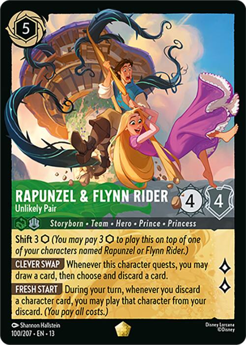 Rapunzel & Flynn Rider - Unlikely Pair (100/204) [Attack of the Vine!] | Red Claw Gaming