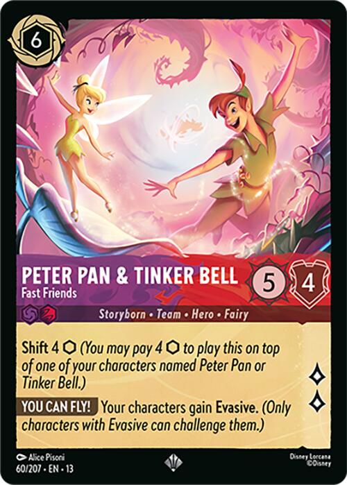 Peter Pan & Tinker Bell - Fast Friends (60/204) [Attack of the Vine!] | Red Claw Gaming