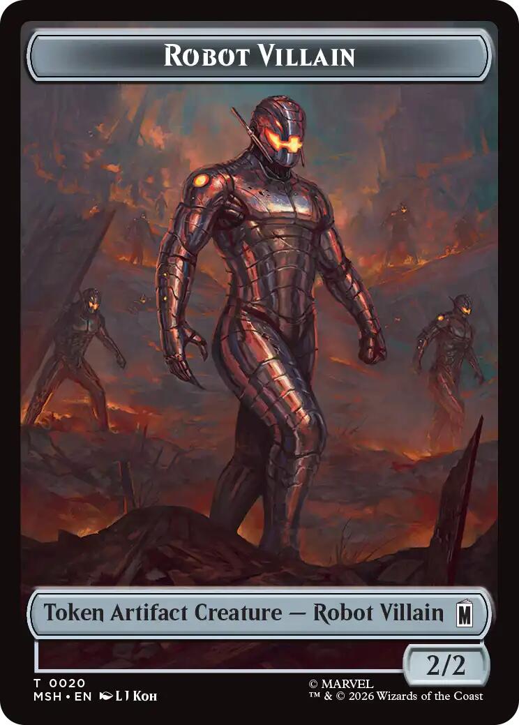 Villain // Robot Villain Double-Sided Token (009//020) [Marvel Super Heroes Tokens] | Red Claw Gaming