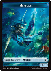 Merfolk // Doombot Double-Sided Token [Marvel Super Heroes Tokens] | Red Claw Gaming