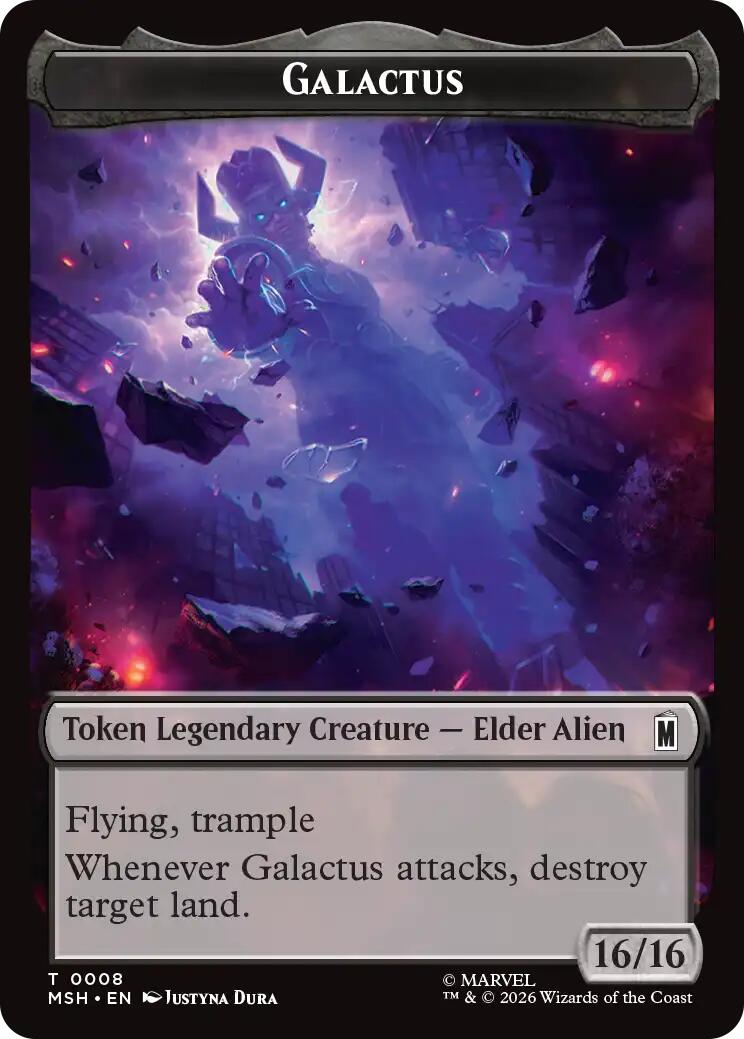 Galactus // Squirrel Double-Sided Token [Marvel Super Heroes Tokens] | Red Claw Gaming