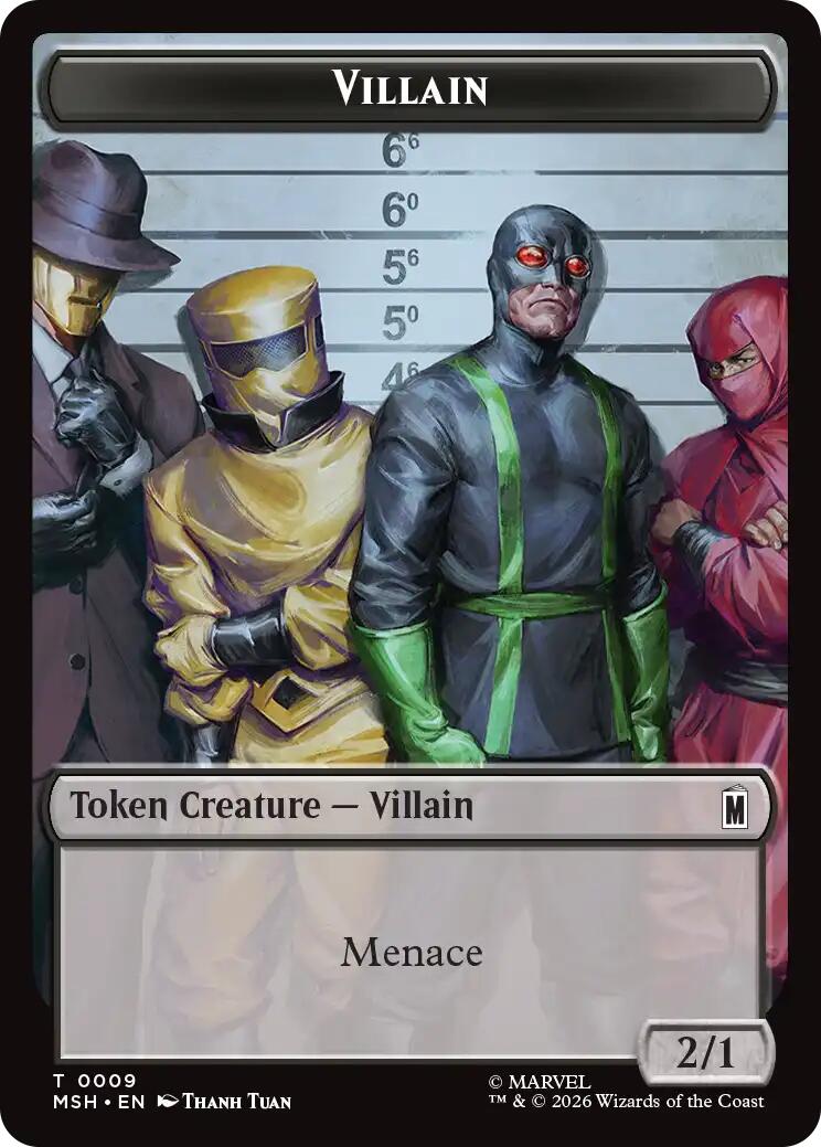 Villain // Soldier Double-Sided Token [Marvel Super Heroes Tokens] | Red Claw Gaming
