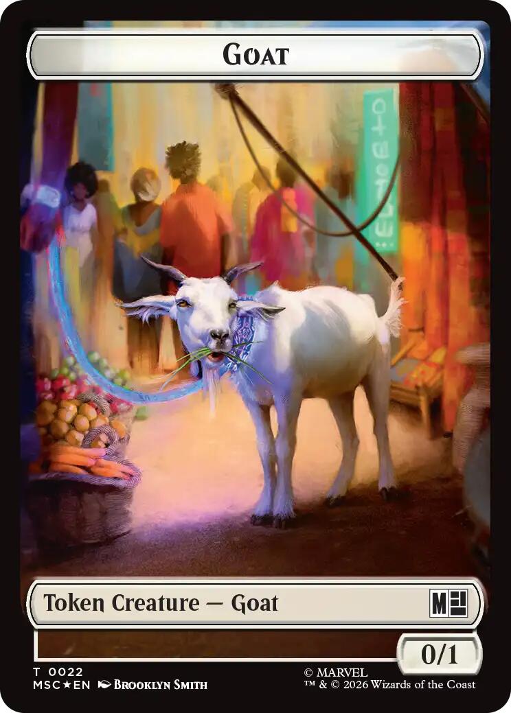 Goat // Soldier Double-Sided Token (Surge Foil) [Marvel Super Heroes Commander Tokens] | Red Claw Gaming