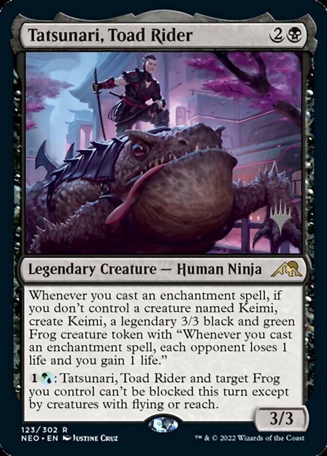 Tatsunari, Toad Rider (Promo Pack) [Kamigawa: Neon Dynasty Promos] MTG Single Magic: The Gathering | Red Claw Gaming