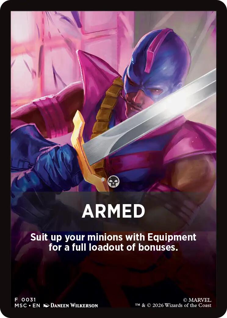 Armed Theme Card [Marvel Super Heroes Commander] | Red Claw Gaming