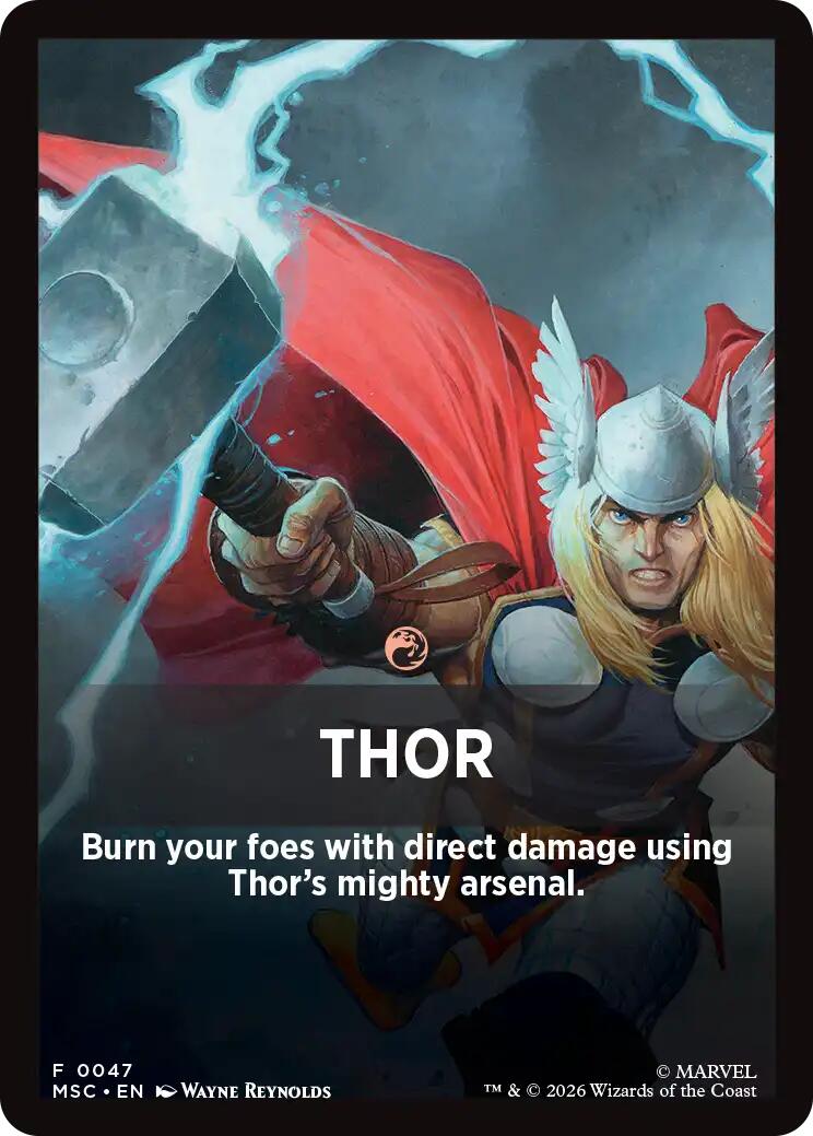 Thor Theme Card [Marvel Super Heroes Commander] MTG Single Magic: The Gathering | Red Claw Gaming