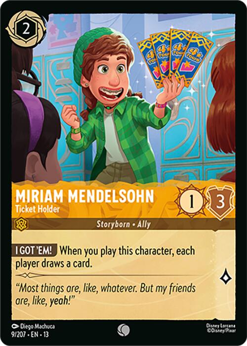 Miriam Mendelsohn - Ticket Holder (9/207) [Attack of the Vine!] | Red Claw Gaming