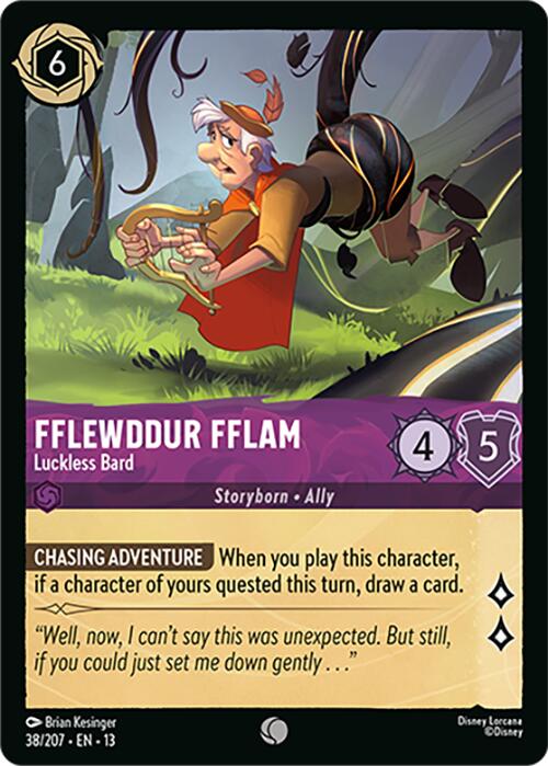 Fflewddur Fflam - Luckless Bard (38/207) [Attack of the Vine!] | Red Claw Gaming