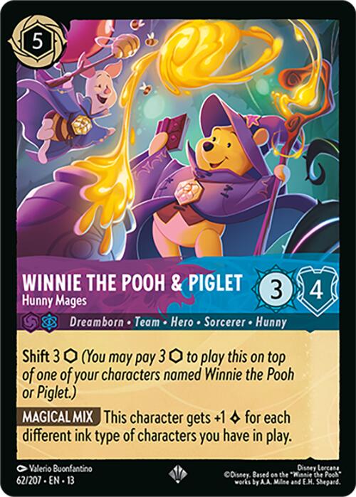Winnie the Pooh & Piglet - Hunny Mages (62/207) [Attack of the Vine!] | Red Claw Gaming