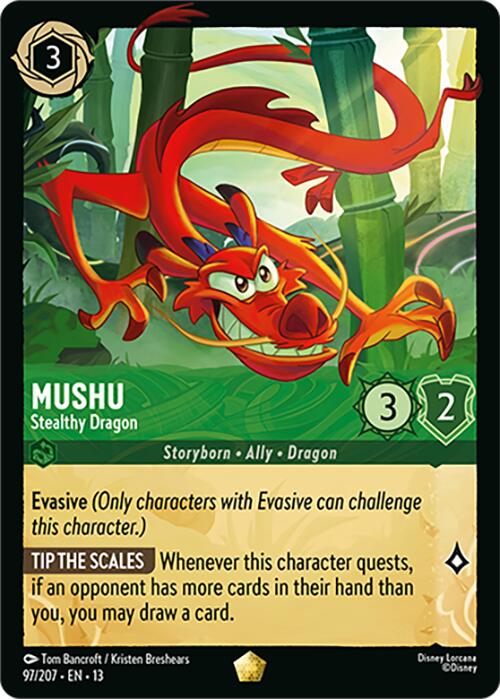 Mushu - Stealthy Dragon (97/207) [Attack of the Vine!] | Red Claw Gaming