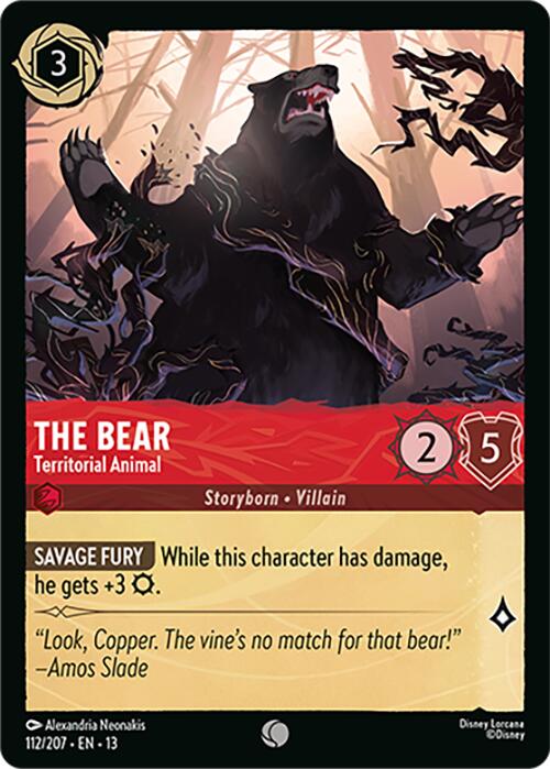 The Bear - Territorial Animal (112/207) [Attack of the Vine!] | Red Claw Gaming