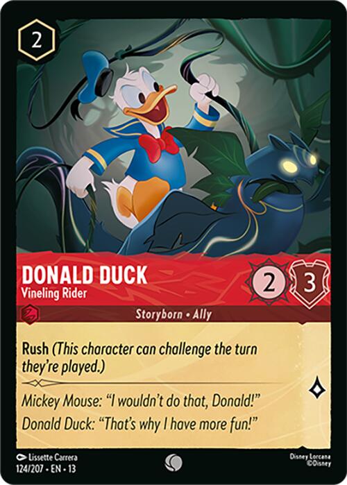Donald Duck - Vineling Rider (124/207) [Attack of the Vine!] | Red Claw Gaming