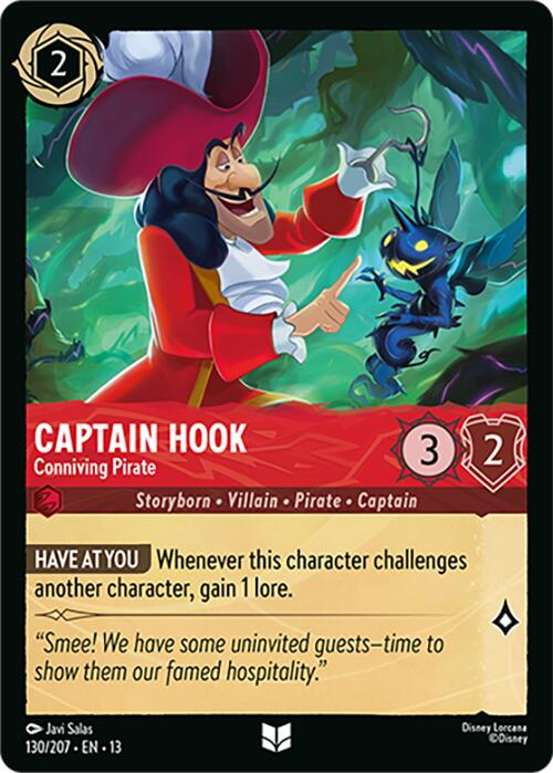 Captain Hook - Conniving Pirate (130/207) [Attack of the Vine!] | Red Claw Gaming