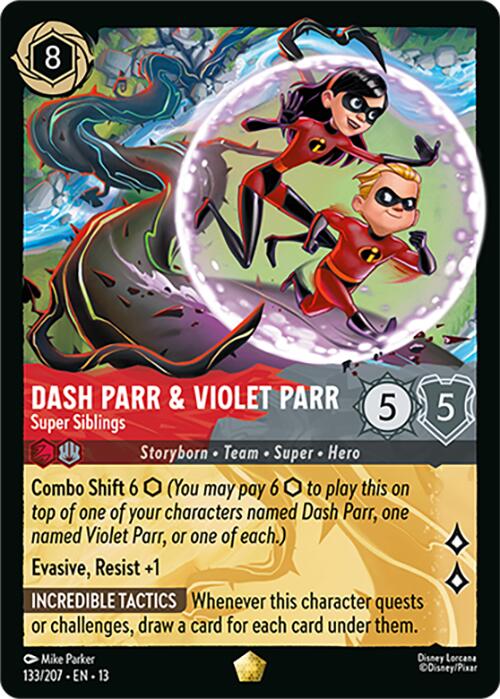 Dash Parr & Violet Parr - Super Siblings (133/207) [Attack of the Vine!] | Red Claw Gaming