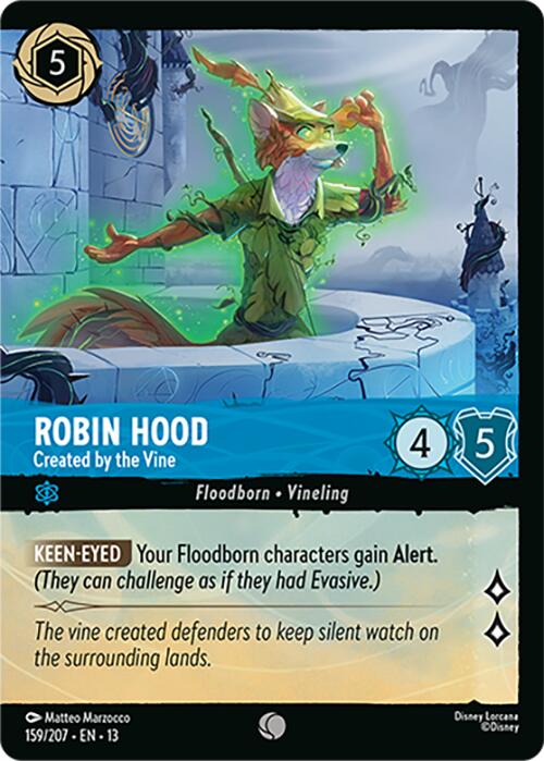 Robin Hood - Created by the Vine (Foil) (159/204) [Attack of the Vine!] | Red Claw Gaming