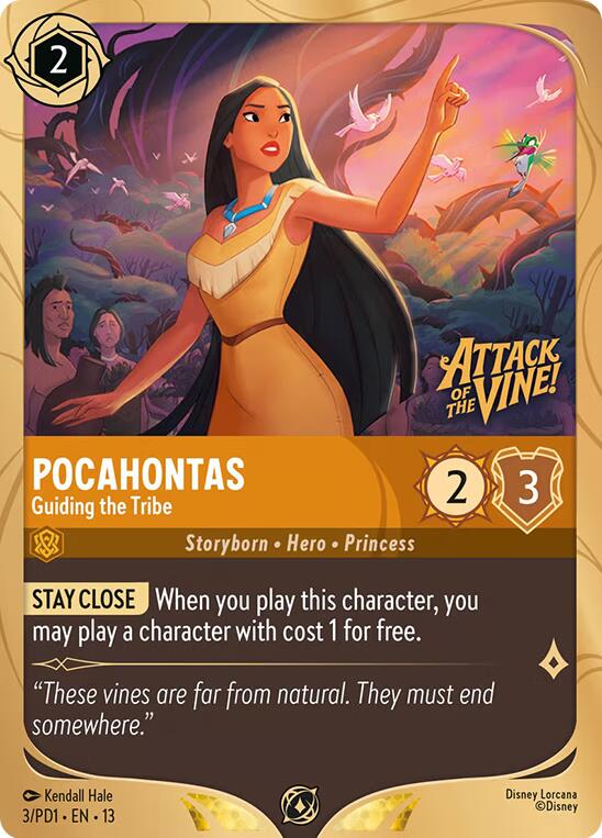 Pocahontas - Guiding the Tribe (3) [Promo Cards] | Red Claw Gaming