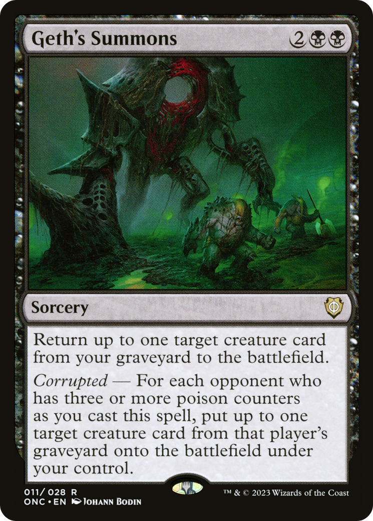 Geth's Summons [Phyrexia: All Will Be One Commander] MTG Single Magic: The Gathering | Red Claw Gaming
