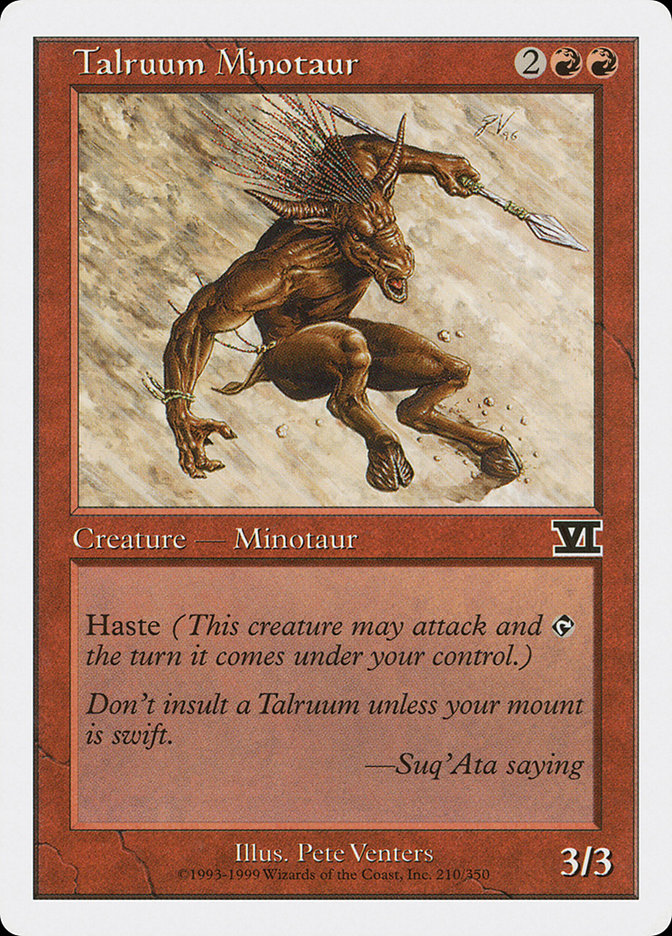 Talruum Minotaur [Classic Sixth Edition] MTG Single Magic: The Gathering | Red Claw Gaming