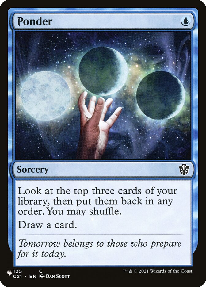 Ponder [Secret Lair: Heads I Win, Tails You Lose] MTG Single Magic: The Gathering | Red Claw Gaming