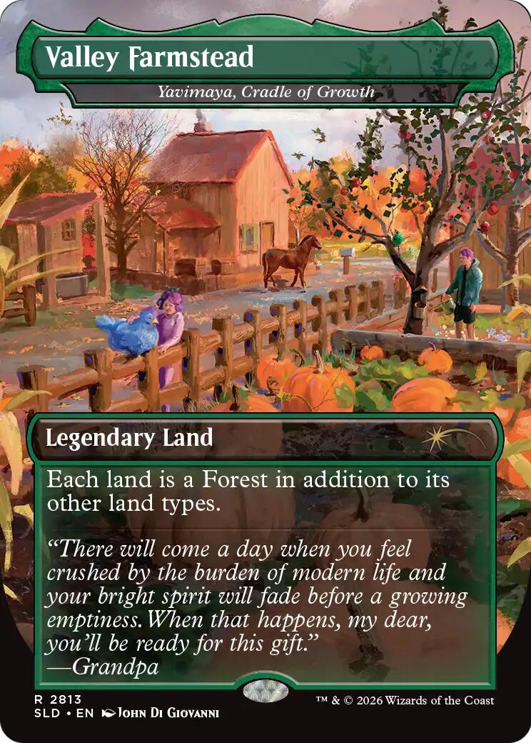 Valley Farmstead - Yavimaya, Cradle of Growth [Secret Lair Drop Series] MTG Single Magic: The Gathering | Red Claw Gaming