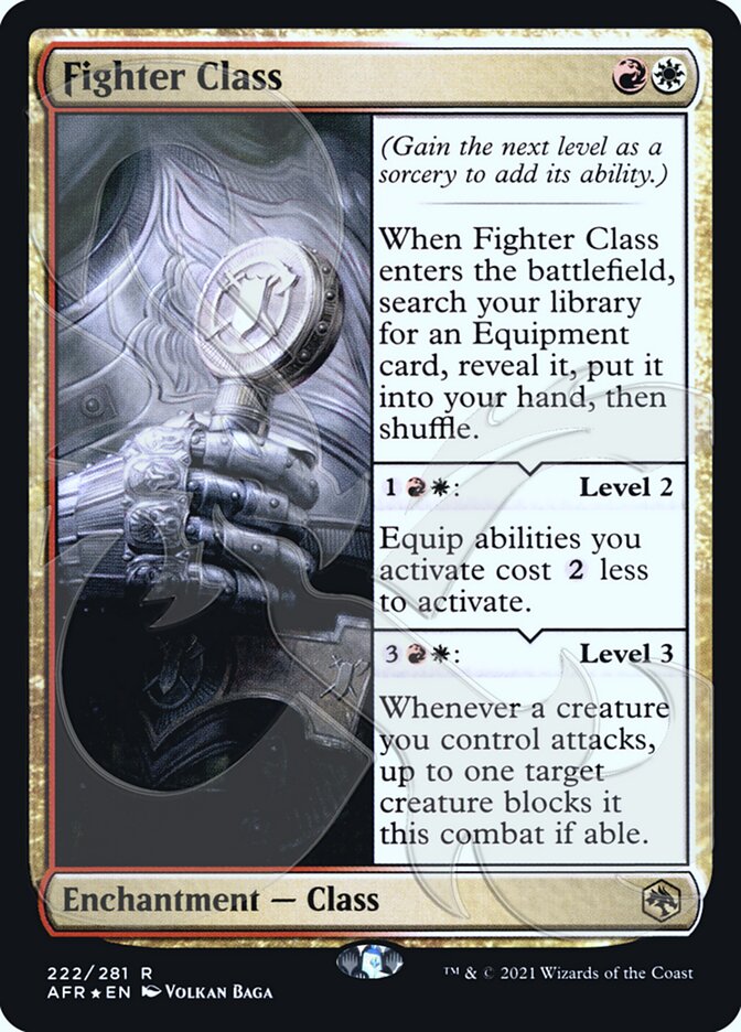 Fighter Class (Ampersand Promo) [Dungeons & Dragons: Adventures in the Forgotten Realms Promos] MTG Single Magic: The Gathering | Red Claw Gaming