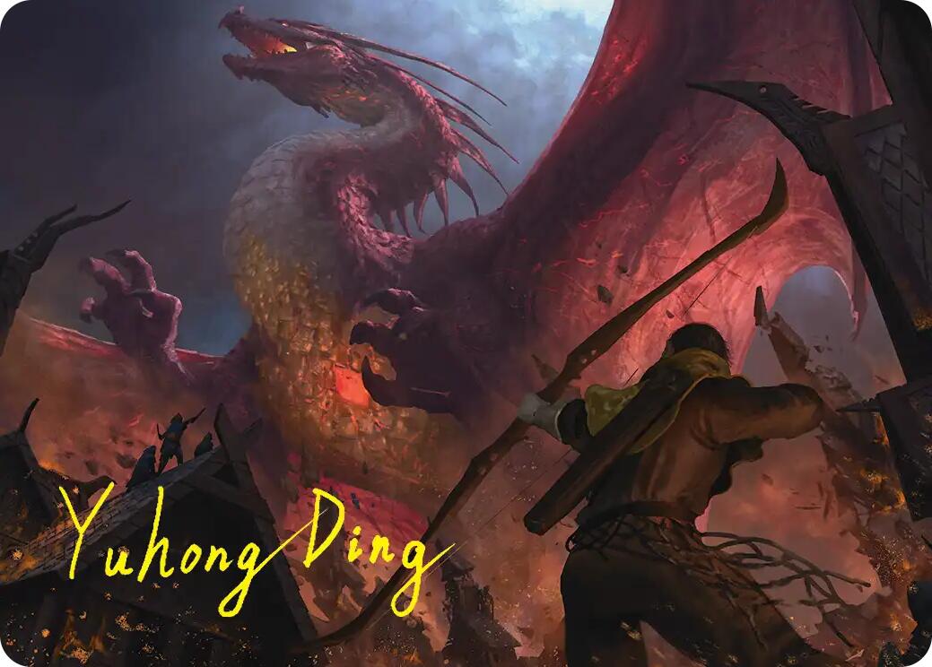 Magnificent End Art Card (Gold-Stamped Signature) [The Hobbit Art Series] | Red Claw Gaming