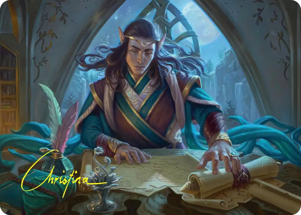 Elrond, Moon-Reader Art Card (Gold-Stamped Signature) [The Hobbit Art Series] | Red Claw Gaming
