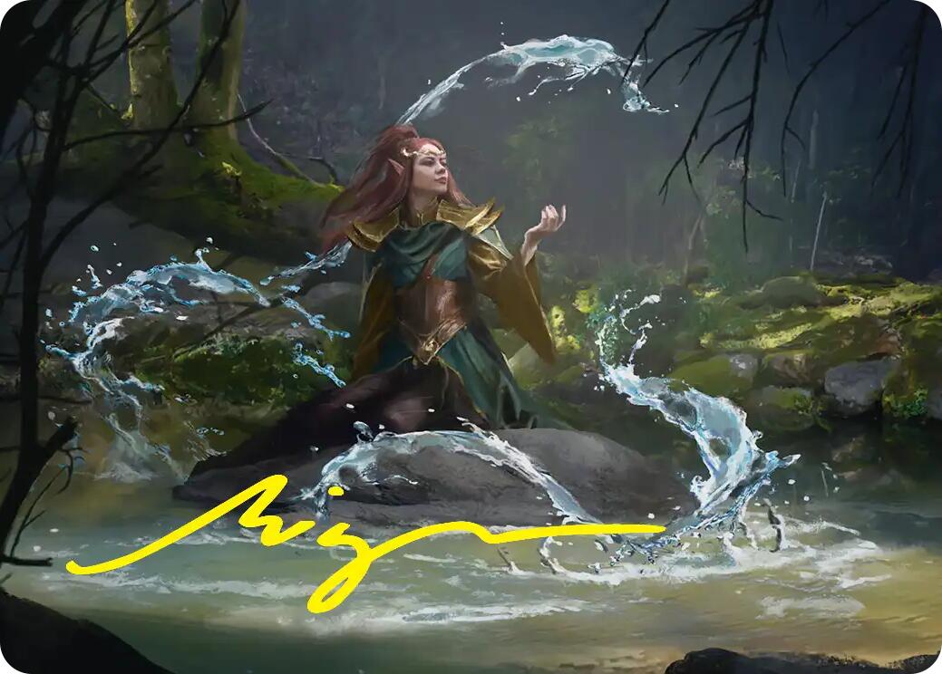 Mirkwood Meditator Art Card (Gold-Stamped Signature) [The Hobbit Art Series] | Red Claw Gaming