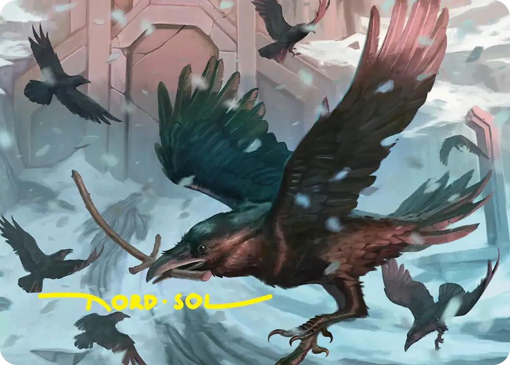 Ravenhill Flock Art Card (Gold-Stamped Signature) [The Hobbit Art Series] | Red Claw Gaming