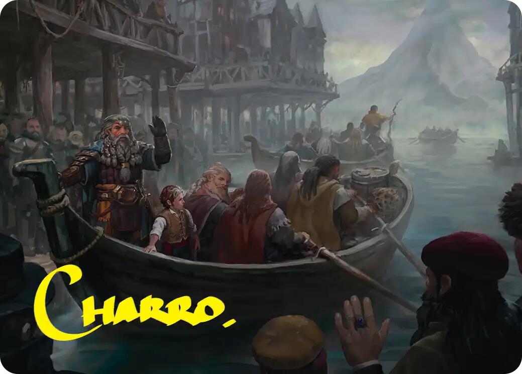 Uneasy Partings Art Card (Gold-Stamped Signature) [The Hobbit Art Series] | Red Claw Gaming