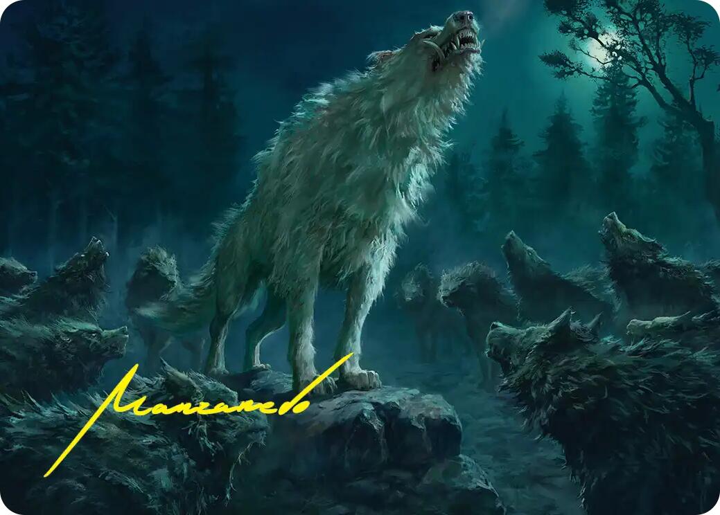 Reverent Howl Art Card (Gold-Stamped Signature) [The Hobbit Art Series] | Red Claw Gaming