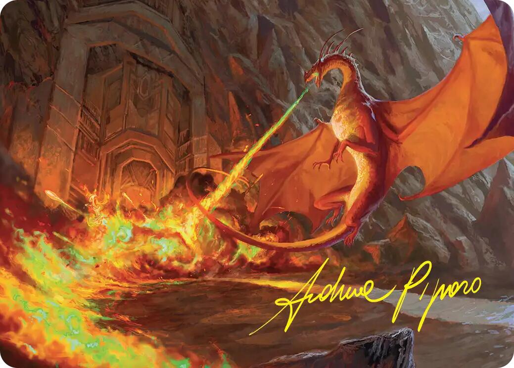 Smaug's Fury Art Card (Gold-Stamped Signature) [The Hobbit Art Series] | Red Claw Gaming