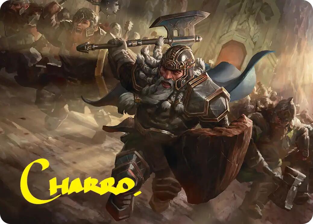 Thorin, Mountain-king Art Card (Gold-Stamped Signature) [The Hobbit Art Series] | Red Claw Gaming